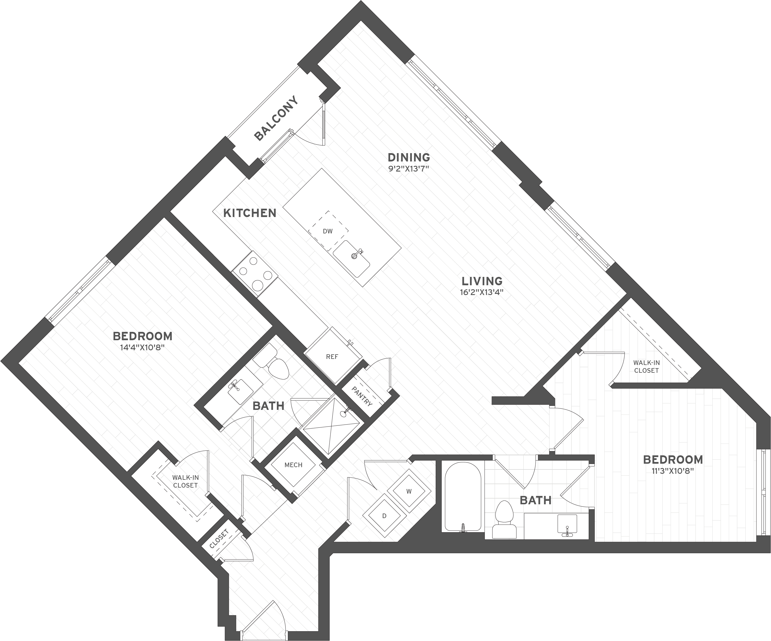 Floor Plan Image of Apartment Apt 06-0200